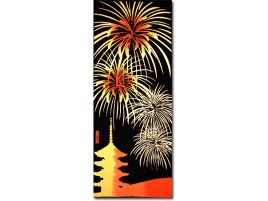 "Black Hanabi" Tenugui